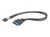 Kaabel Gembird CC-U3U2-01, USB 2.0 - USB 3.0, 0.3 m, must