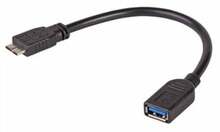 Adapter Akyga AK-AD-30, USB 3.0 female, Micro USB 3.0 B male, 0.15 m