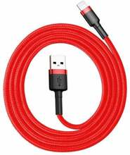Kaabel Baseus CALKLF-B09, USB - Lightning, 2.4 A, 1 m, punane/must