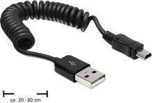 Kaabel Delock USB 2.0 A male to USB mini male, 0.6 m, must