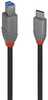 Kaabel Lindy Anthra Line USB 3.2 Type C - USB-B, 0.5 m, must