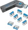 USB pordi blokeerija Logilink AU0045, sinine