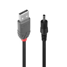 Kaabel Lindy USB 2.0 Type A M/F - 3.5 mm DC, 1,5 m, must