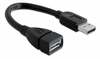 Adapter Akyga AK-USB-23, USB 2.0 A male - A female, 0.15 m, must