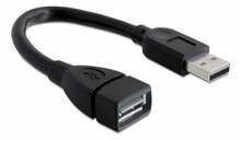 Adapter Akyga AK-USB-23, USB 2.0 A male - A female, 0.15 m, must