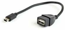 Kaabel Gembird USB OTG Mini BM - USB AF, 0.15 m, must