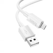 Kaabel Hoco X107 USB A - Micro USB, 2.4 A, 1 m, valge