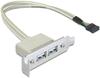 Adapter Delock 83119 USB 9pin to 2x USB 2.0 A female, 0.5 m, hall