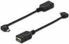 USB-kaabel Assmann AK-300313-002-S, USB 2.0, 0,15 m, must