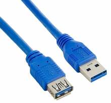 Kaabel Akyga AK-USB-10, USB 3.0 A male - A female, 1.8 m, sinine