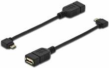USB-kaabel Assmann AK-300313-002-S, USB 2.0, 0,15 m, must
