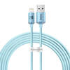 Kaabel Baseus Crystal Shine CAJY001203, USB - iP, 2.4 A, 2 m, sinine