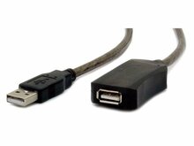 USB pikenduskaabel Gembird UAE-01-5M, USB 2.0, 5 m, must