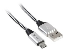 Kaabel Tracer USB 2.0 AM-micro, 1 m, must/hõbe