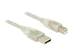 Kaabel Delock 83896, USB-A/USB-B, 5 m, läbipaistev