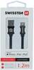 Kaabel Swissten MFI, USB - Lightning, 1.2 m, must