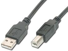 Kaabel Digitus AK-300105-030-S, USB 2.0 A male - USB 2.0 B male, 3 m, must