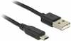 Kaabel Delock USB 2.0 A male - Micro USB 2.0 B male, 1.5 m, must