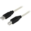 Kaabel Deltaco USB-210 USB 2.0 A-B, 1 m, valge-must