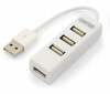 Jagaja Unitek Y-2146, 4x USB 2.0, 15 cm, valge