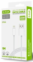 Kaabel D-Fruit DF106 USB-A - Lightning, 1 m, valge