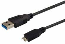 Kaabel Savio CL-102 USB 3.0, Micro USB 3.0 B male, 1 m, must