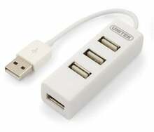 Jagaja Unitek Y-2146, 4x USB 2.0, 15 cm, valge