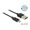 Kaabel DeLock 83850 USB 2.0 A-Micro-B, 2 m, must