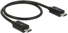 Kaabel Delock USB 2.0 Power Sharing, Micro-USB male, 30 cm, must