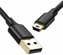 Kaabel Ugreen US132 10355, USB - mini USB, 1 m, must