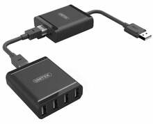 Kaabel Unitek Y-2516, USB pikendus üle IP, 4xUSB, 60 m, must