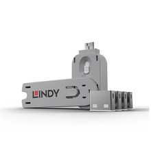 USB pordi blokeerija Lindy 40454, 4 tk, valge