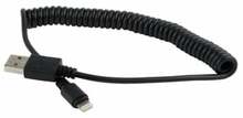 Kaabel Gembird CC-LMAM-1.5M, USB - Lightning, 1.5 m, spiraal
