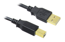 Kaabel Inline USB 2.0 A-B, 2 m, must, kullatud pistikud