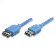 Kaabel Techly ICOC-U3-AA-005-EX USB-A, 0,5 m, sinine
