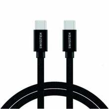 Kaabel Swissten SW-QU-TYPCTYPC-BK, USB-C, 1.2 m, must
