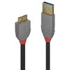 Kaabel Lindy 36766 USB-A - Micro B, 1 m, must