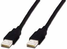Kaabel Assmann AK-300100-018-S, USB 2.0 A, 1.8 m, must