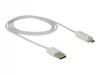 Kaabel Delock USB 2.0 A - Micro B, 1 m, valge