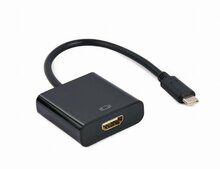 Adapter Gembird A-CM-HDMIF-04, USB Type-C - HDMI, 15 cm, must
