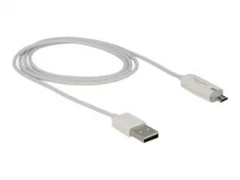 Kaabel Delock USB 2.0 A - Micro B, 1 m, valge