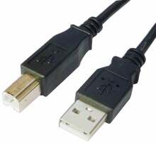 Kaabel Brackton USB Male - USB Male B, 1,8 m, must