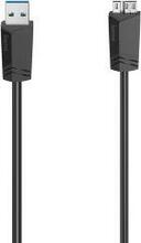 Kaabel Hama USB 3.0 A - Micro USB B, 0.75 m, must