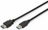Pikenduskaabel Assmann AK-300203-030-S, USB 3.0 A male - A female, 3 m, must