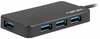 USB jagaja Natec NHU-1342, 4 porti, 0.15 m, must