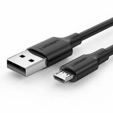 Kaabel Ugreen 60135, micro USB, 2.4 A, 0.5 m, must