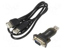 Adapter Logilink AU0002F USB 2.0 USB-A/M to DB9/M (RS232), must