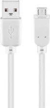 Kaabel Goobay RB96191 USB A - micro-B, 0,3 m, valge