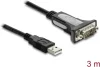 Adapter Delock USB 2.0 Type-A to RS-232 DB9, 3 m