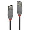 Kaabel Lindy 36702 USB2 Type A, 1 m, antratsiit